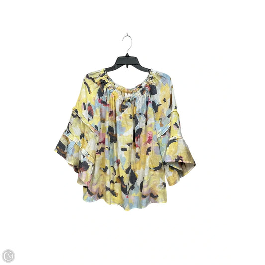 Top Long Sleeve By Zac And Rachel In Floral Print, Size: L