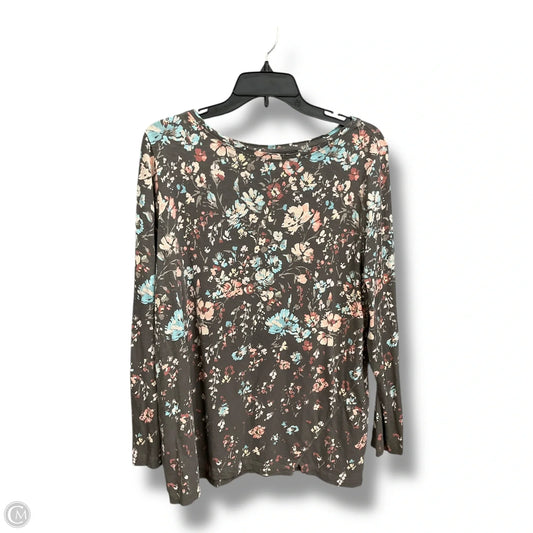 Top Long Sleeve By Pure Jill In Floral Print, Size: L