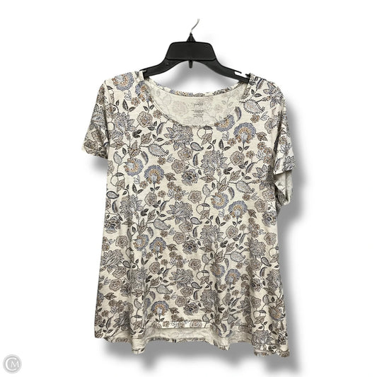 Top Short Sleeve By Pure Jill In Floral Print, Size: L