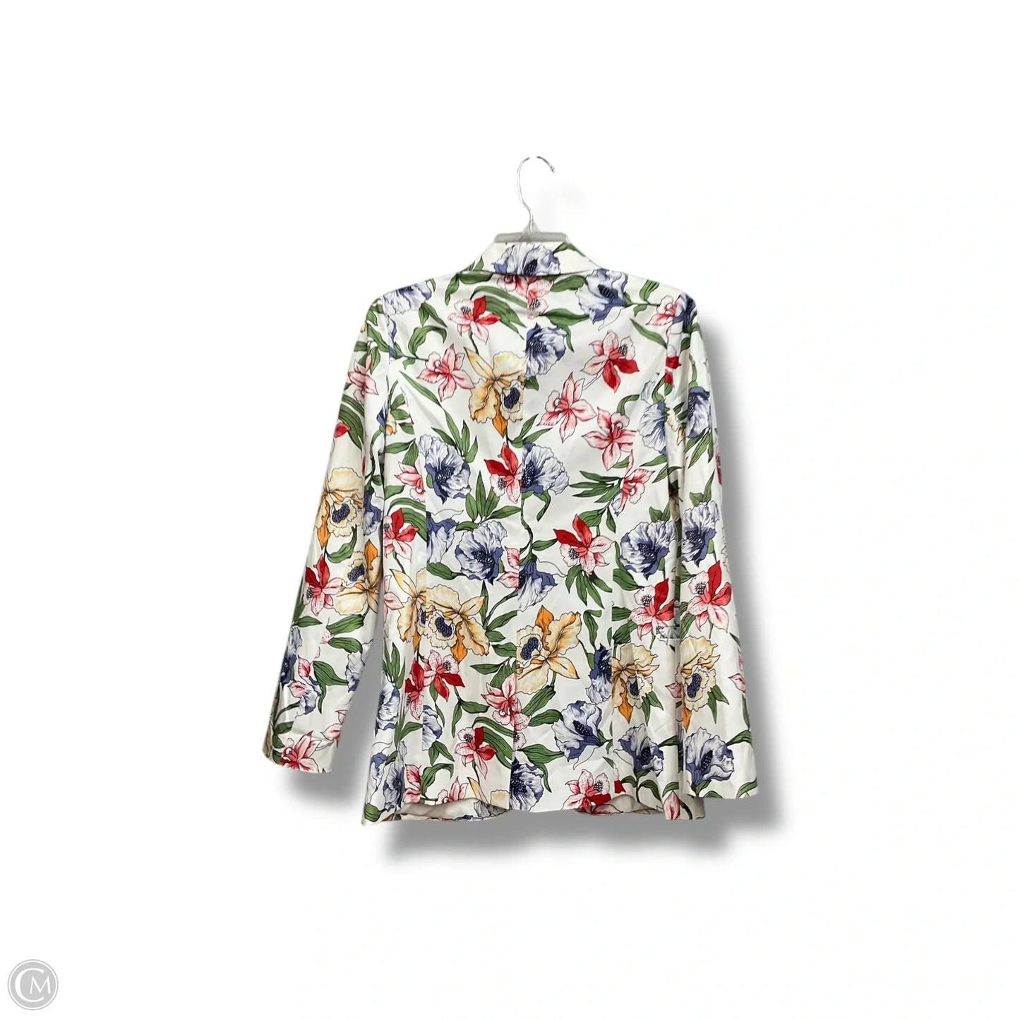 Blazer By Clothes Mentor In Floral Print, Size: M