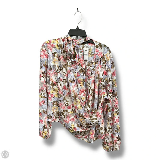 Blouse Long Sleeve By Lane Bryant In Floral Print, Size: Xl