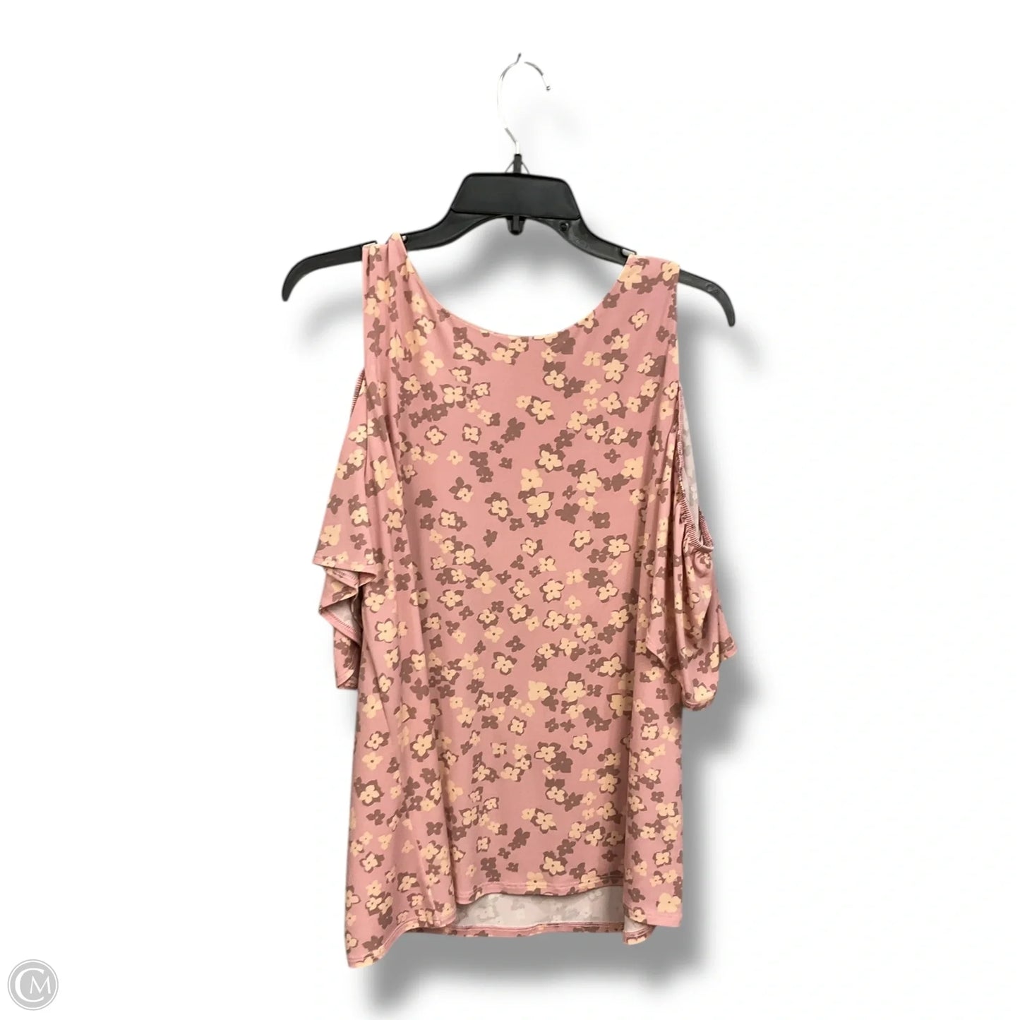 Top Short Sleeve By Kaleigh In Floral Print, Size: 2x