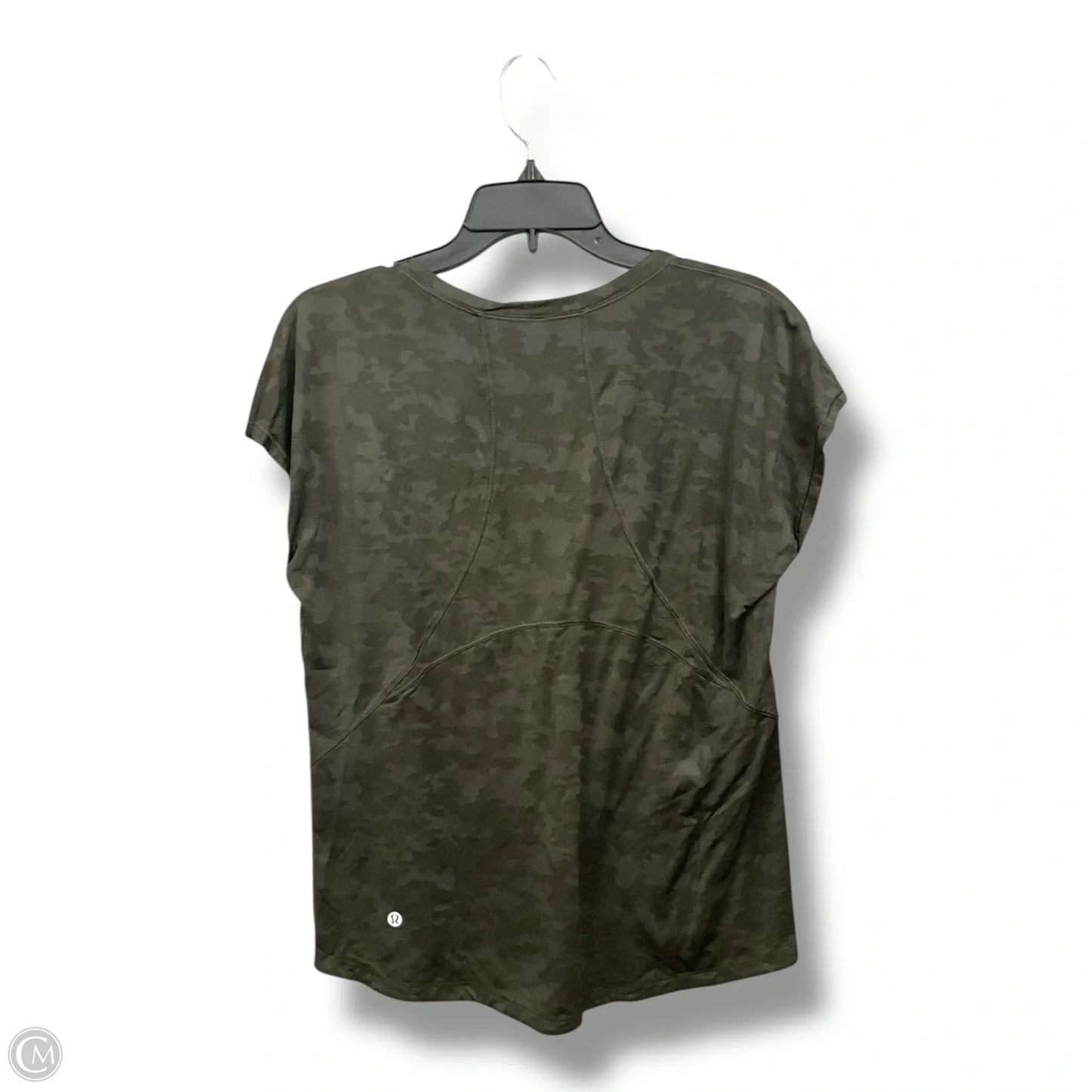Athletic Top Short Sleeve By Lululemon In Camouflage Print, Size: S