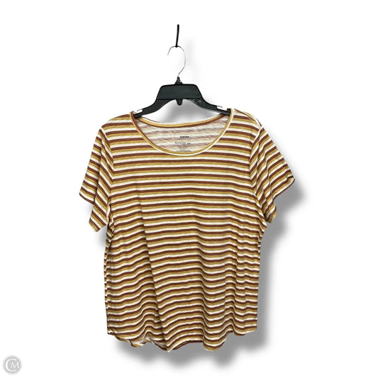 Top Short Sleeve By Sonoma In Striped Pattern, Size: Xxl