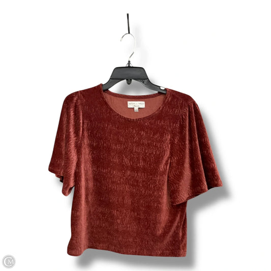 Top Short Sleeve By Madewell In Maroon, Size: S