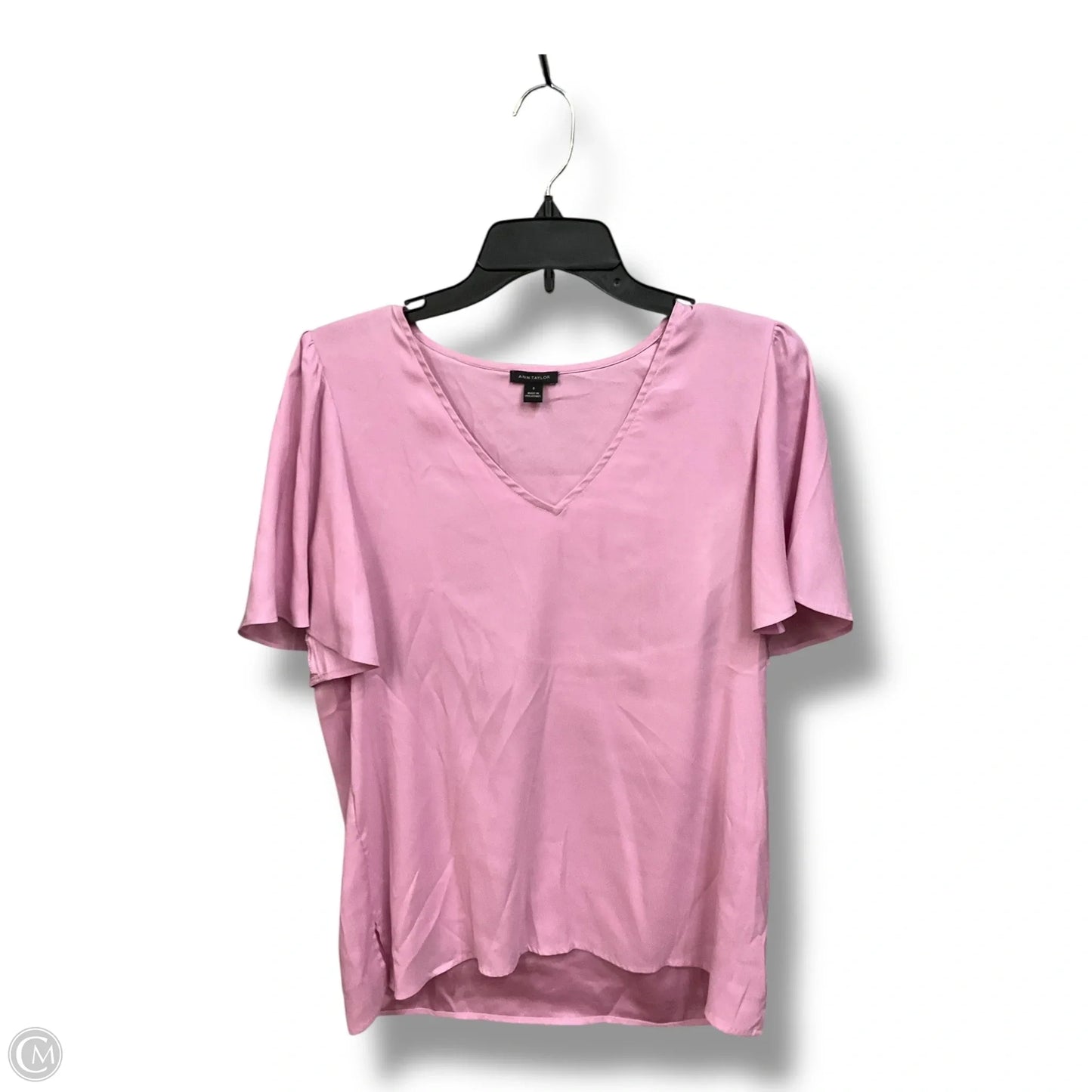 Top Short Sleeve By Ann Taylor In Pink, Size: S