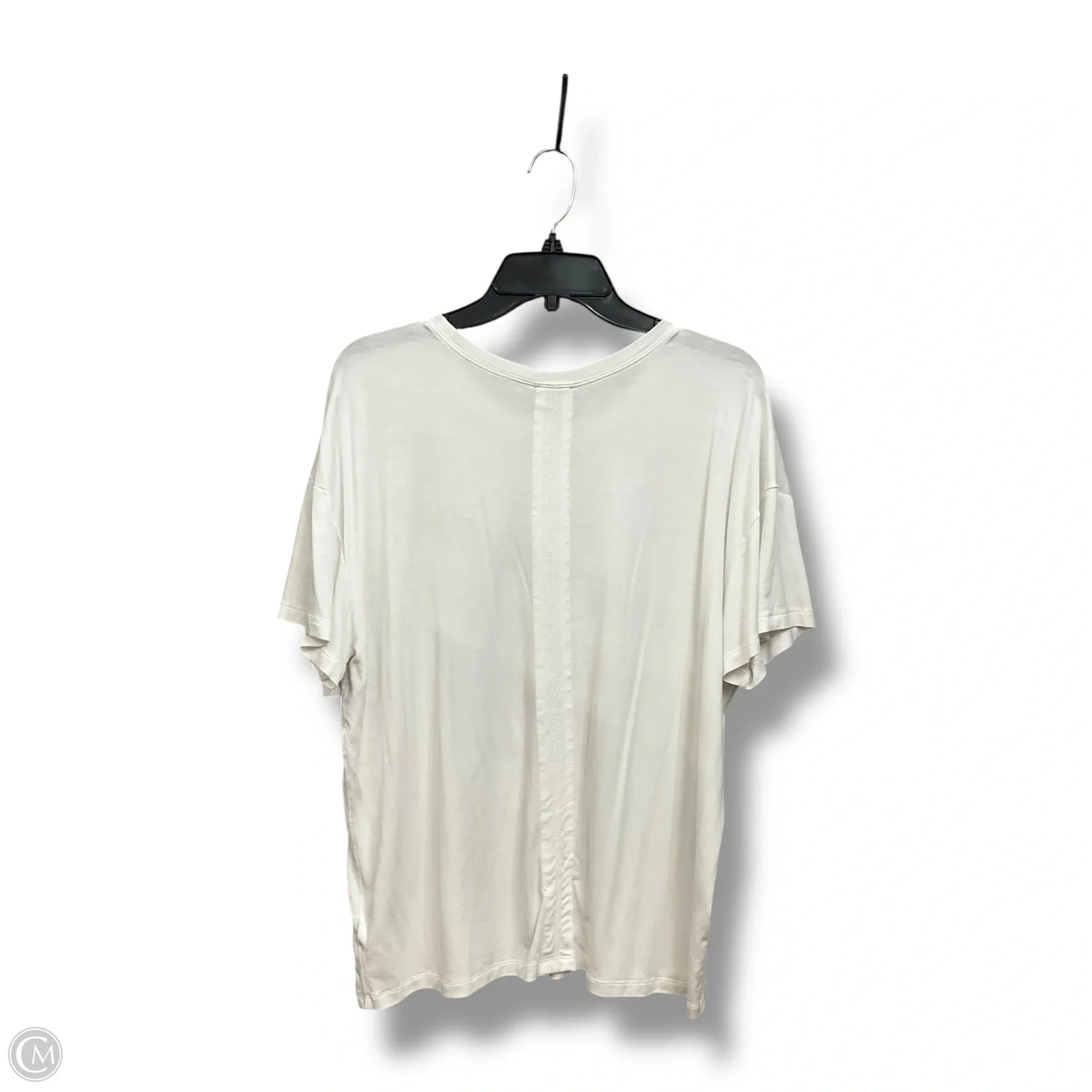 Top Short Sleeve By Express In White, Size: L