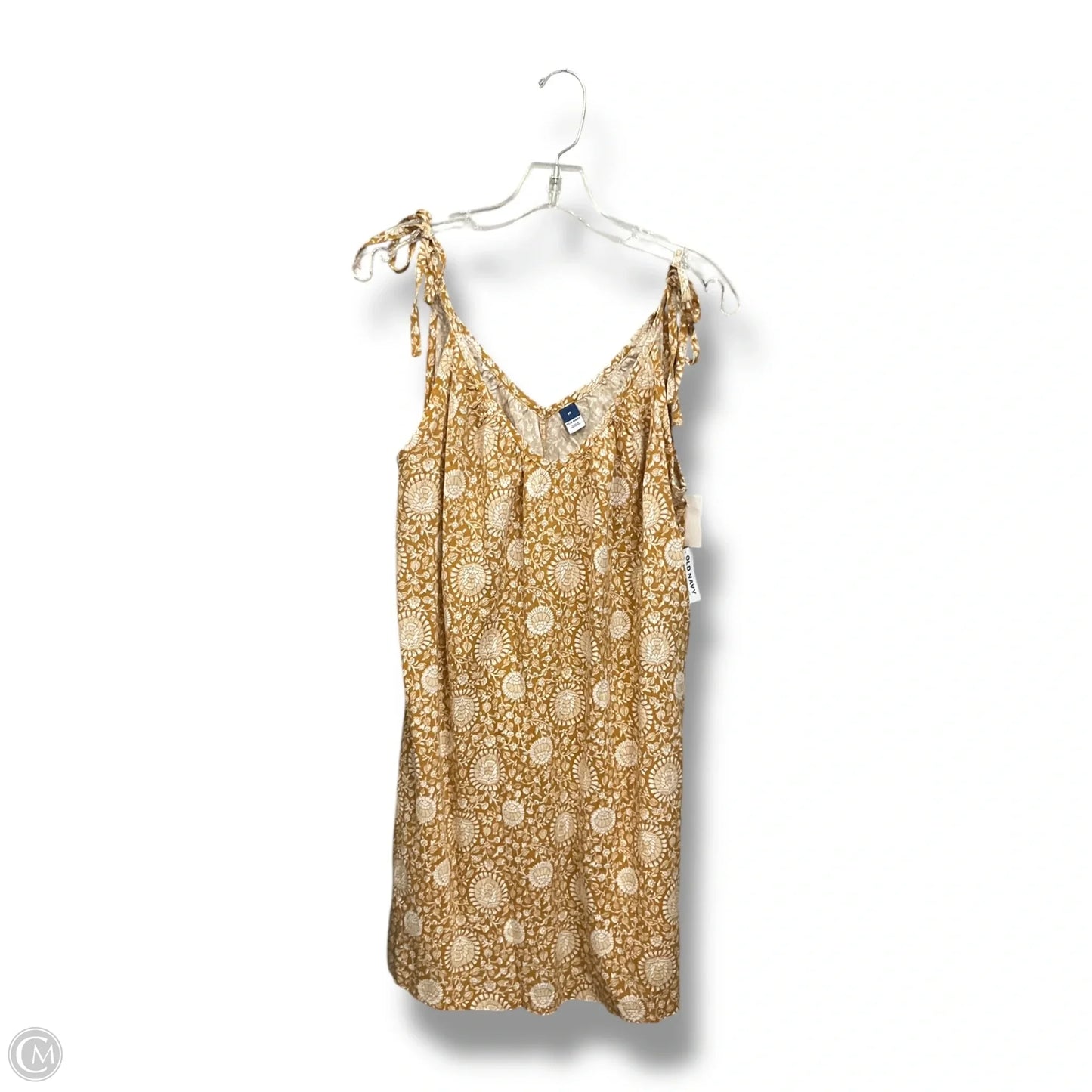 Dress Casual Short By Old Navy In Orange & White, Size: M