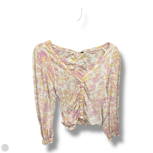 Top Long Sleeve By Free People In Floral Print, Size: S