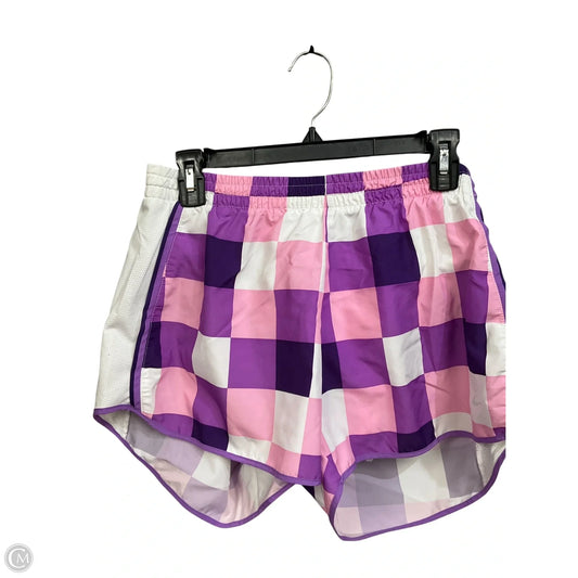 Athletic Shorts By Nike Apparel In Checkered Pattern, Size: L