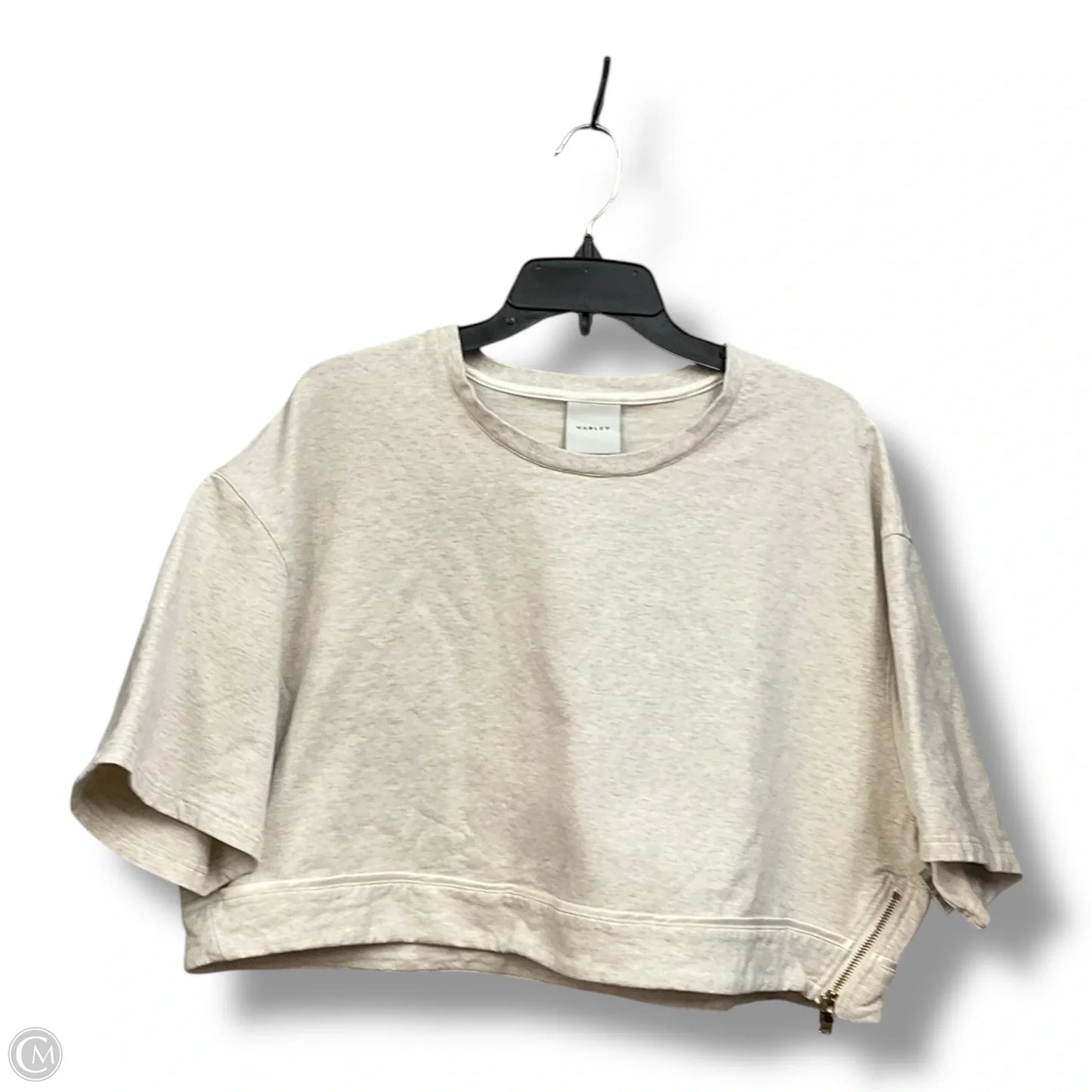 Top Short Sleeve By Varley In Beige, Size: L