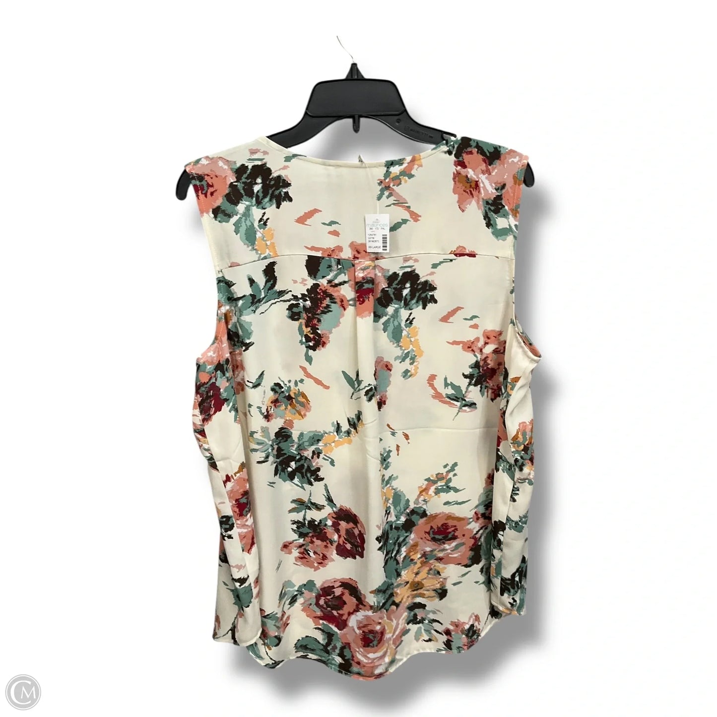 Top Sleeveless By Maurices In Floral Print, Size: Xxl