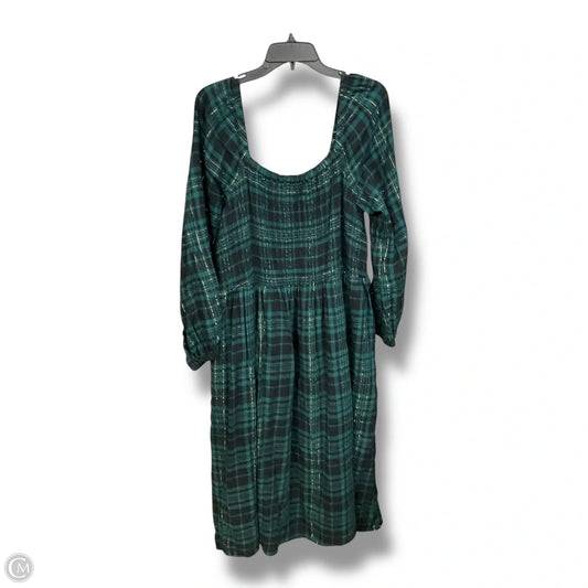 Dress Casual Midi By Lane Bryant In Plaid Pattern, Size: 2x