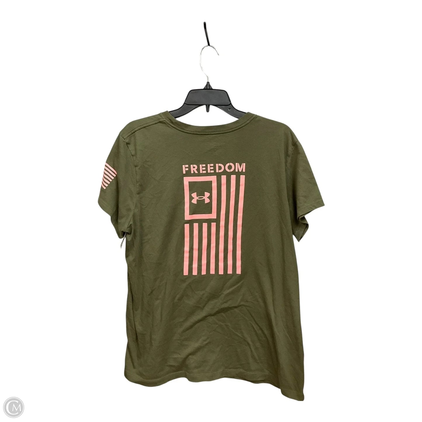 Athletic Top Short Sleeve By Under Armour In Green, Size: Xxl