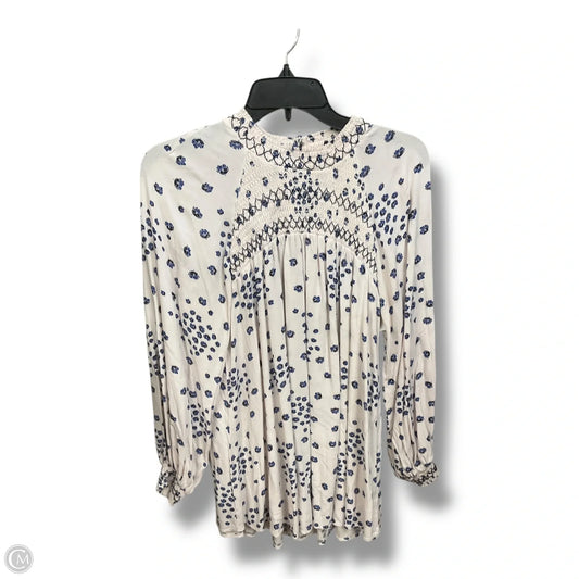 Tunic Long Sleeve By Free People In Floral Print, Size: L
