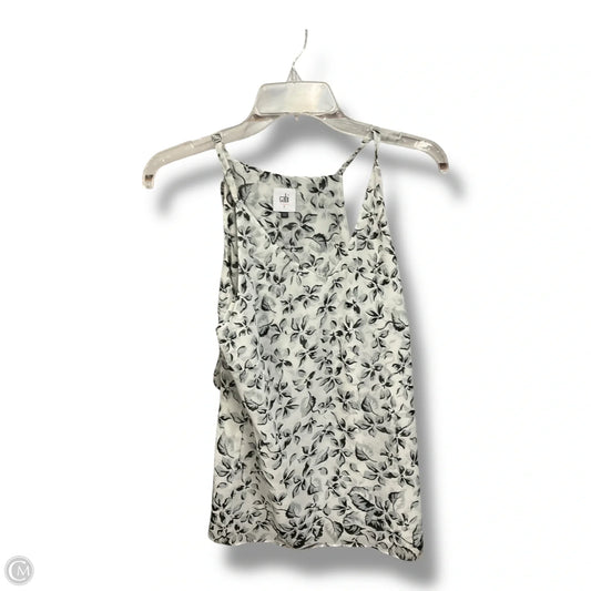 Top Sleeveless By Cabi In Floral Print, Size: S