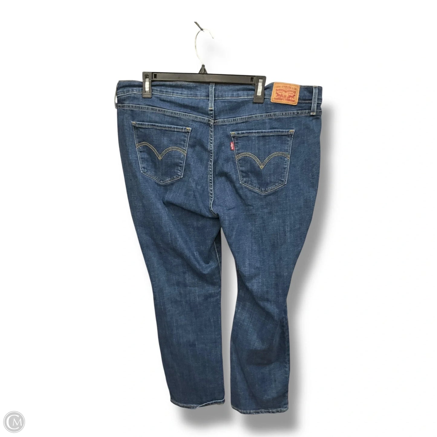 Jeans Straight By Levis In Blue Denim, Size: 20