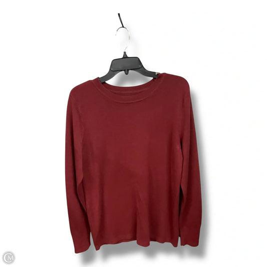 Top Long Sleeve By Croft And Barrow In Maroon, Size: 0