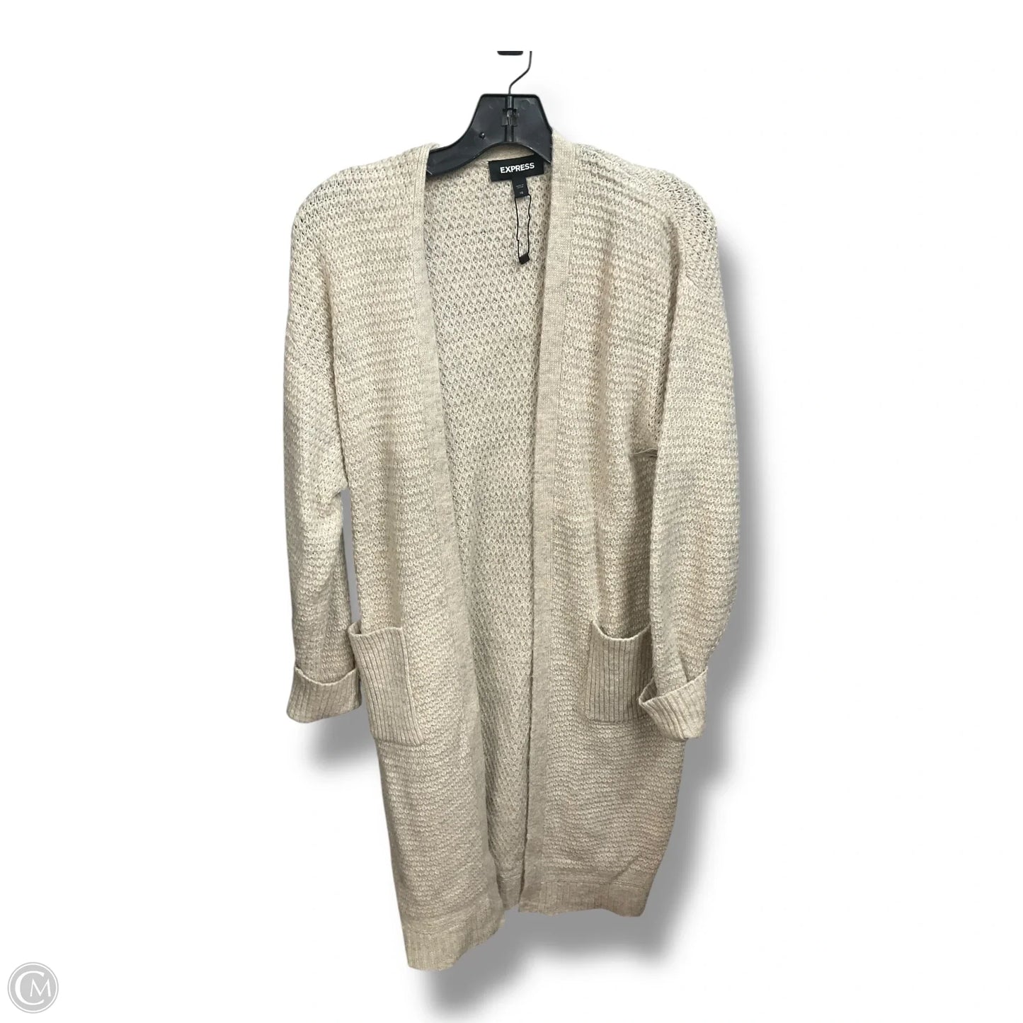 Sweater Cardigan By Express In Beige, Size: Xs