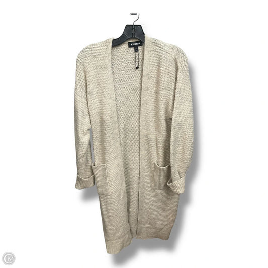 Sweater Cardigan By Express In Beige, Size: Xs