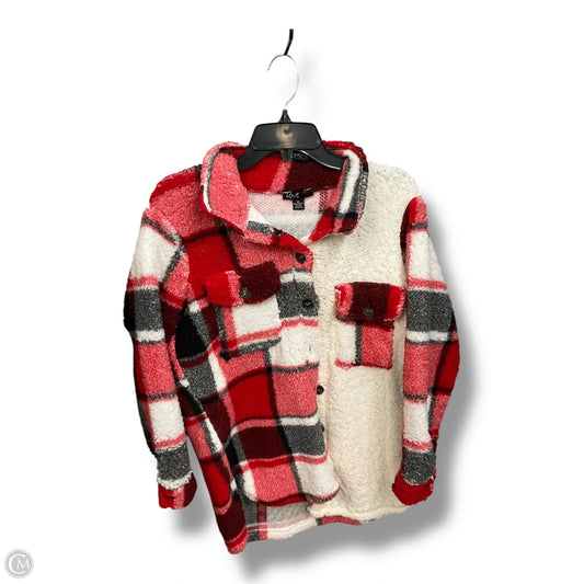 Jacket Shirt By Love In Plaid Pattern, Size: Xl