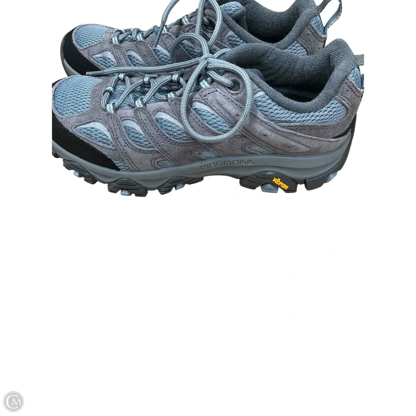 Shoes Hiking By Merrell In Blue & Grey, Size: 8