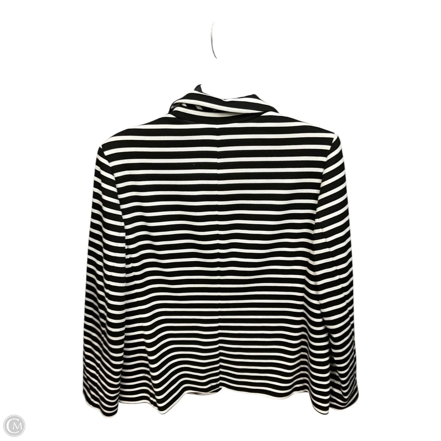 Blazer By Chicos In Striped Pattern, Size: L