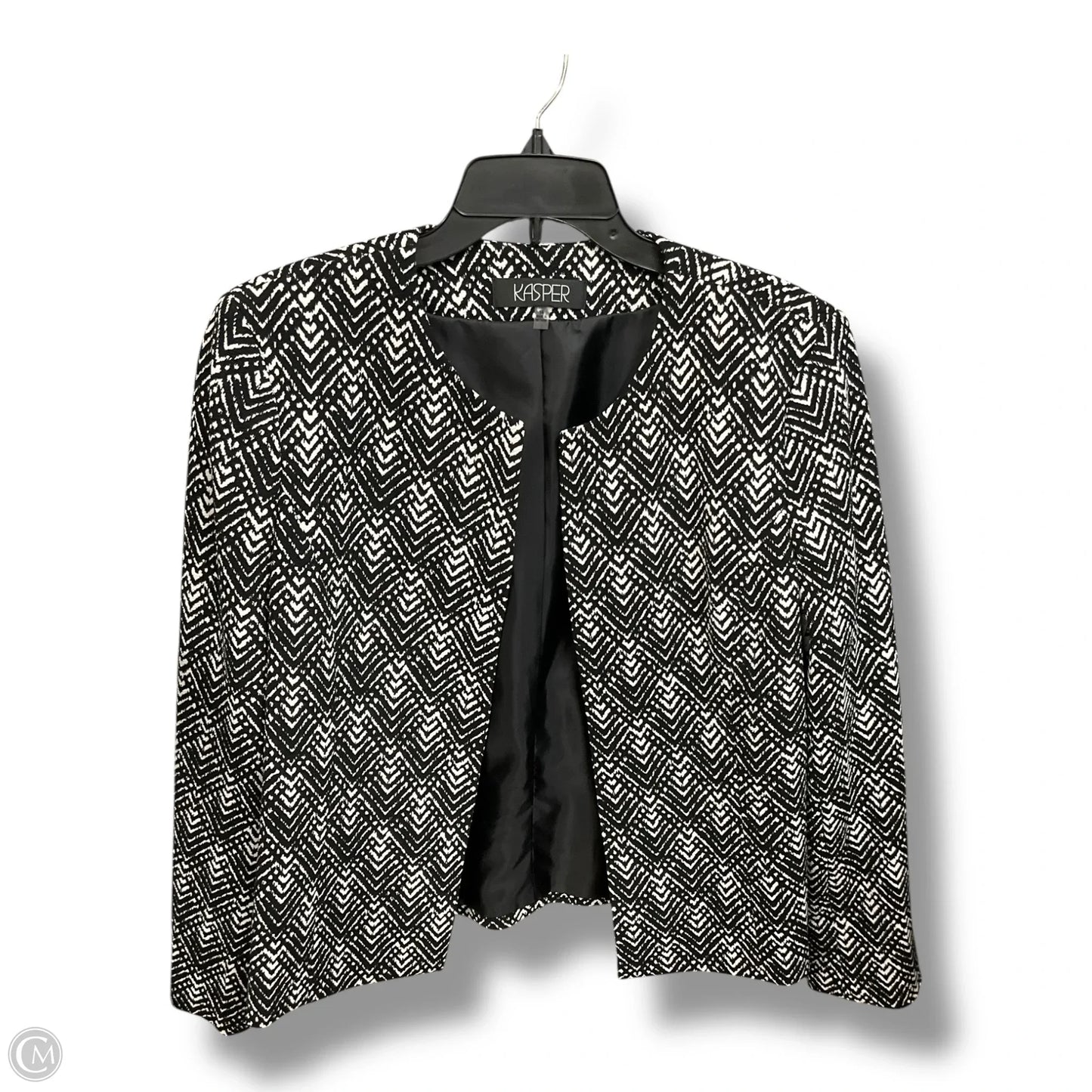 Blazer By Kasper In Chevron Pattern, Size: L