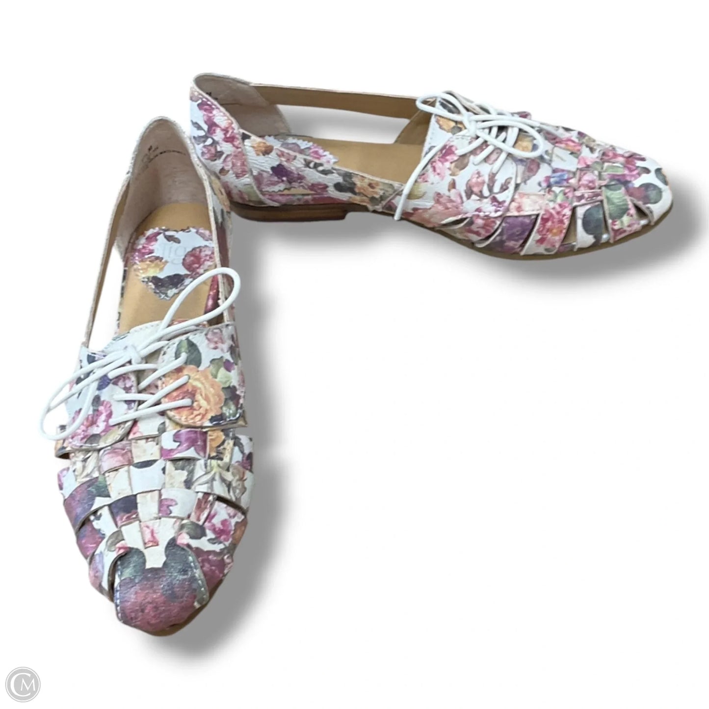 Shoes Flats By Clothes Mentor In Floral Print, Size: 7.5