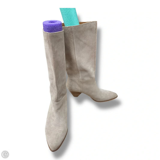 Boots Mid-calf Heels By Lucky Brand In Taupe, Size: 7.5