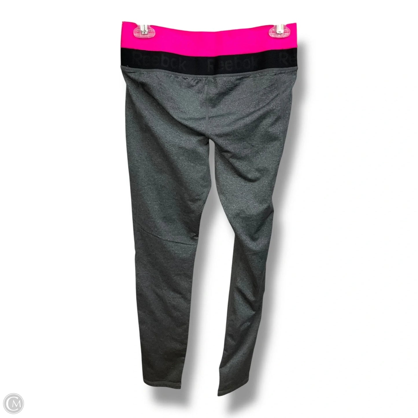 Athletic Leggings By Reebok In Grey & Pink, Size: S