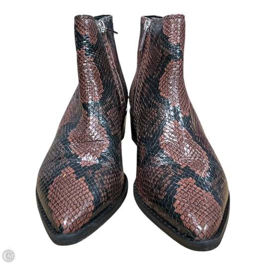 Boots Ankle Heels By Marc Fisher In Snakeskin Print, Size: 6.5