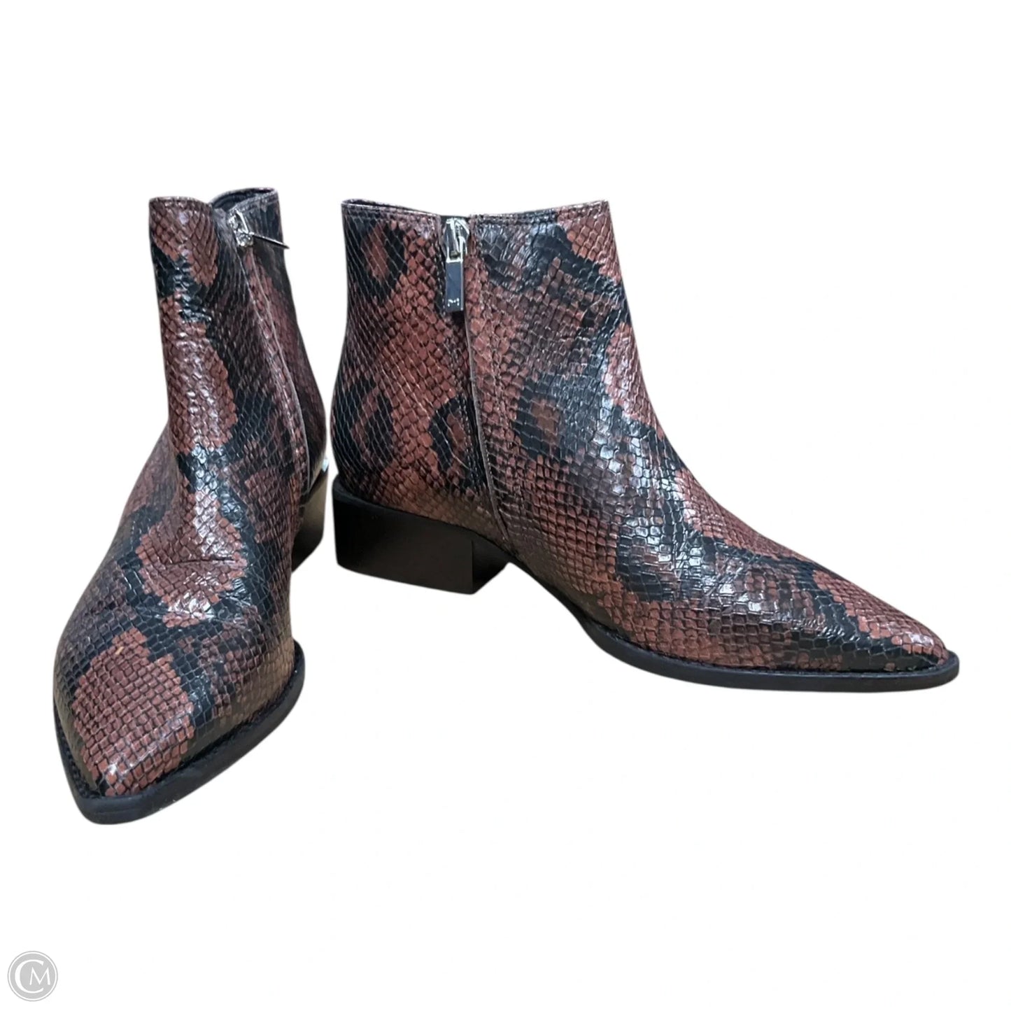 Boots Ankle Heels By Marc Fisher In Snakeskin Print, Size: 6.5
