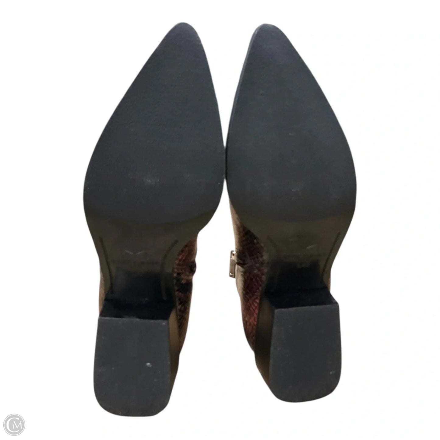 Boots Ankle Heels By Marc Fisher In Snakeskin Print, Size: 6.5