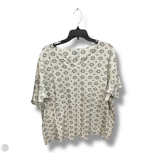 Top Short Sleeve By Croft And Barrow In Multi-colored, Size: 2x
