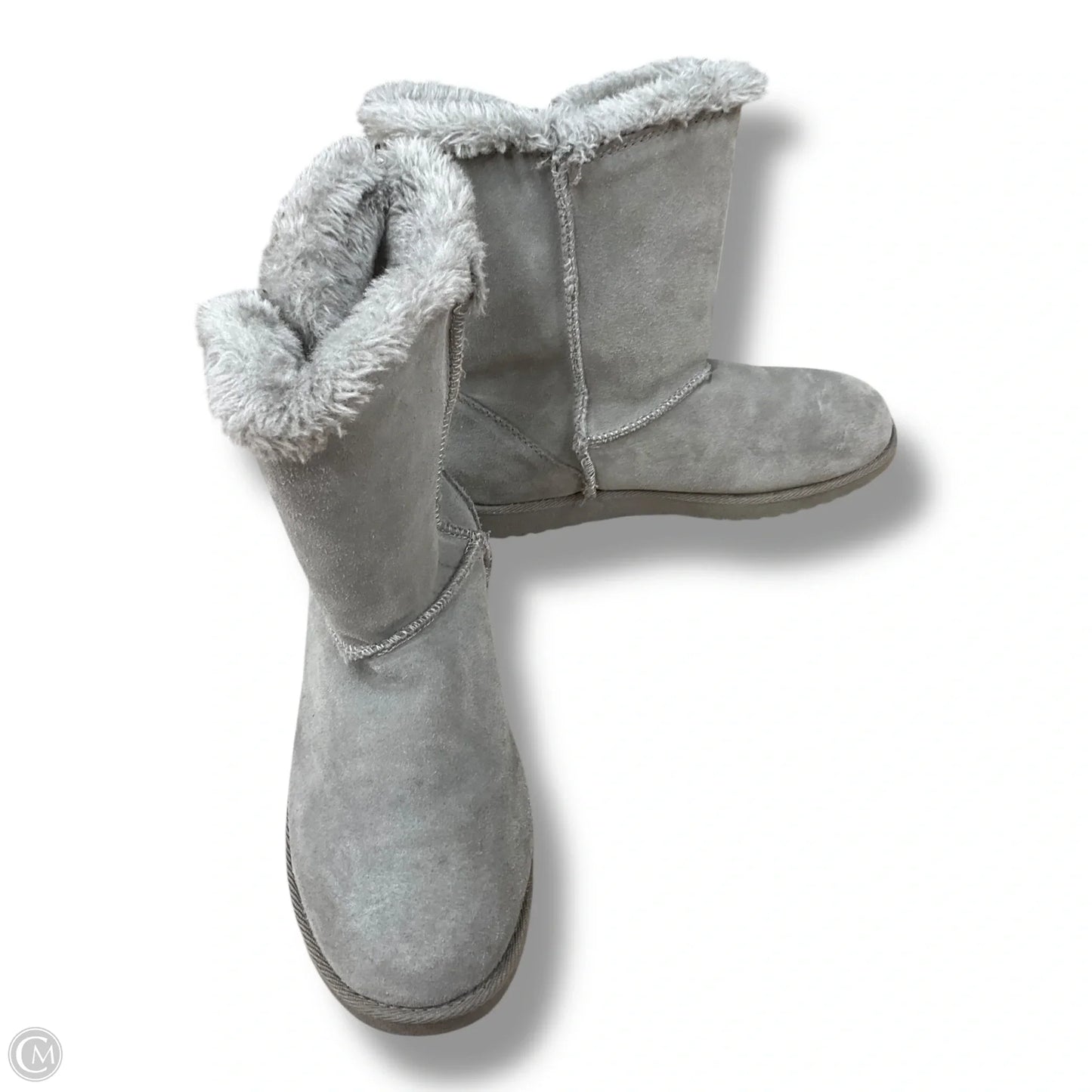 Boots Mid-calf Flats By Target In Grey, Size: 9
