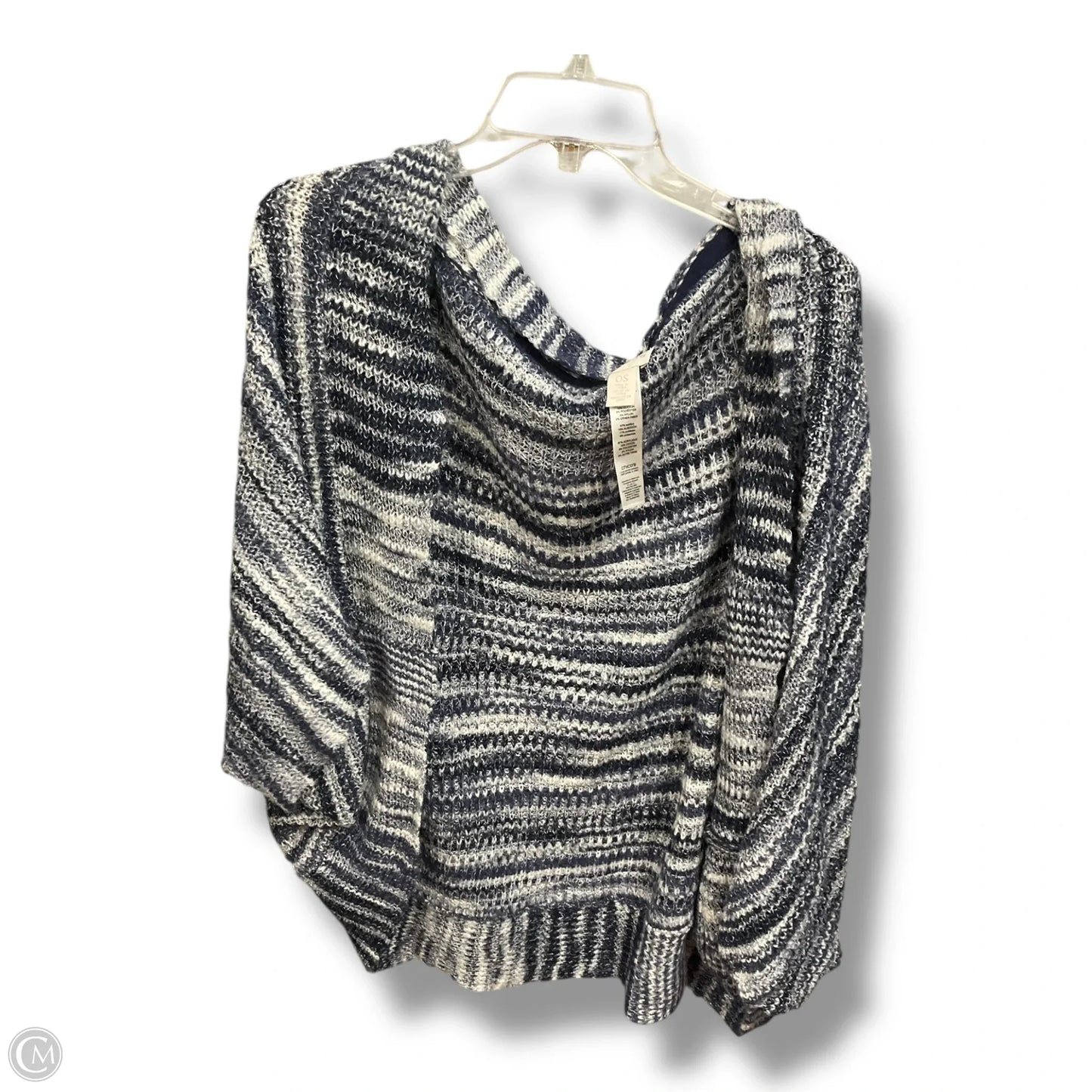Shawl By Chicos In Blue & White, Size: Osfm