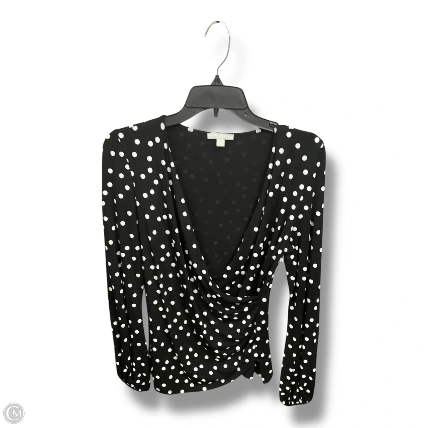 Top Long Sleeve By Clothes Mentor In Polkadot Pattern, Size: M