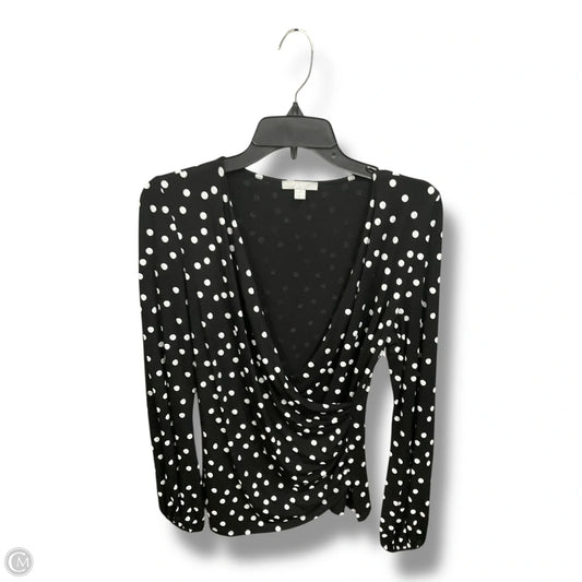 Top Long Sleeve By Clothes Mentor In Polkadot Pattern, Size: M