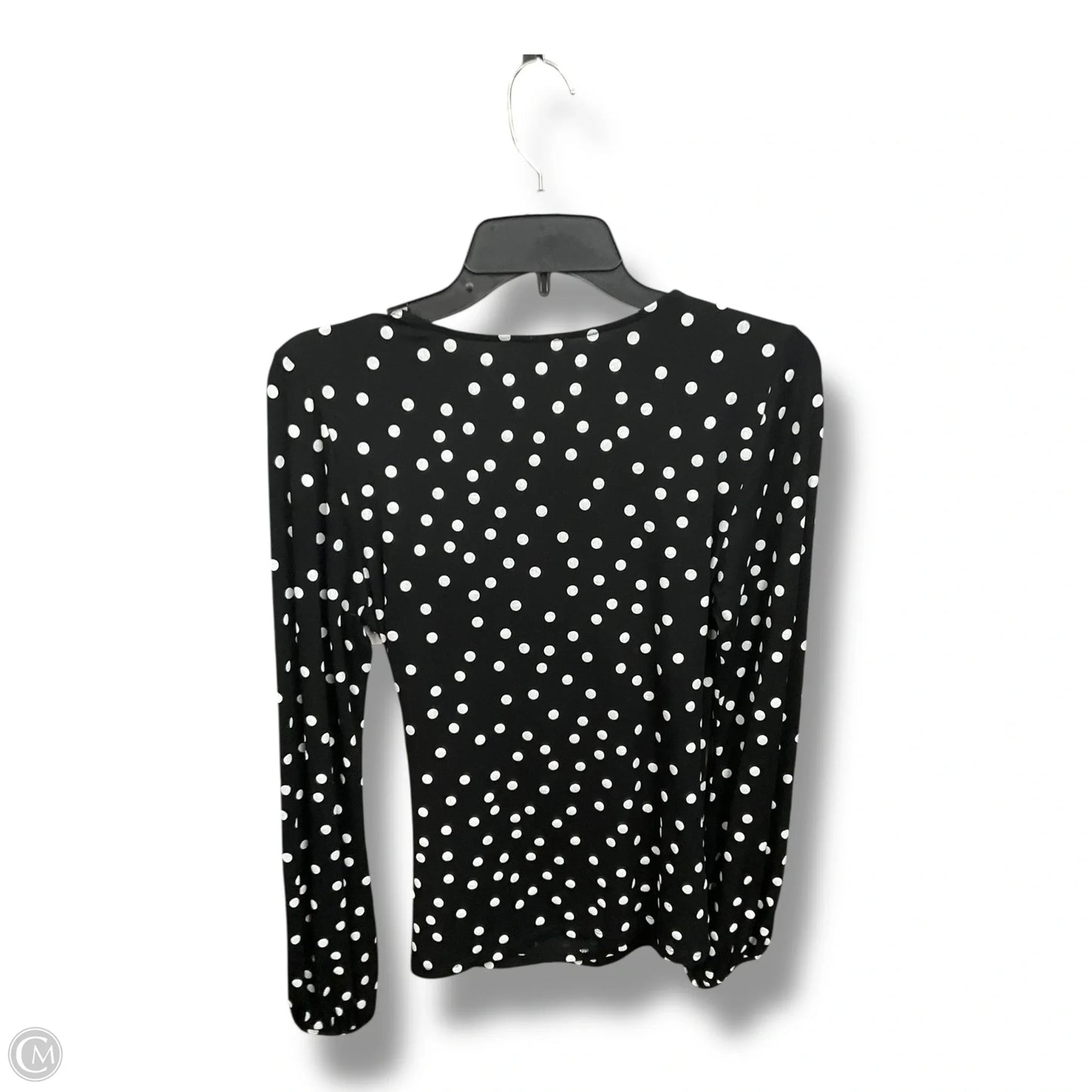 Top Long Sleeve By Clothes Mentor In Polkadot Pattern, Size: M