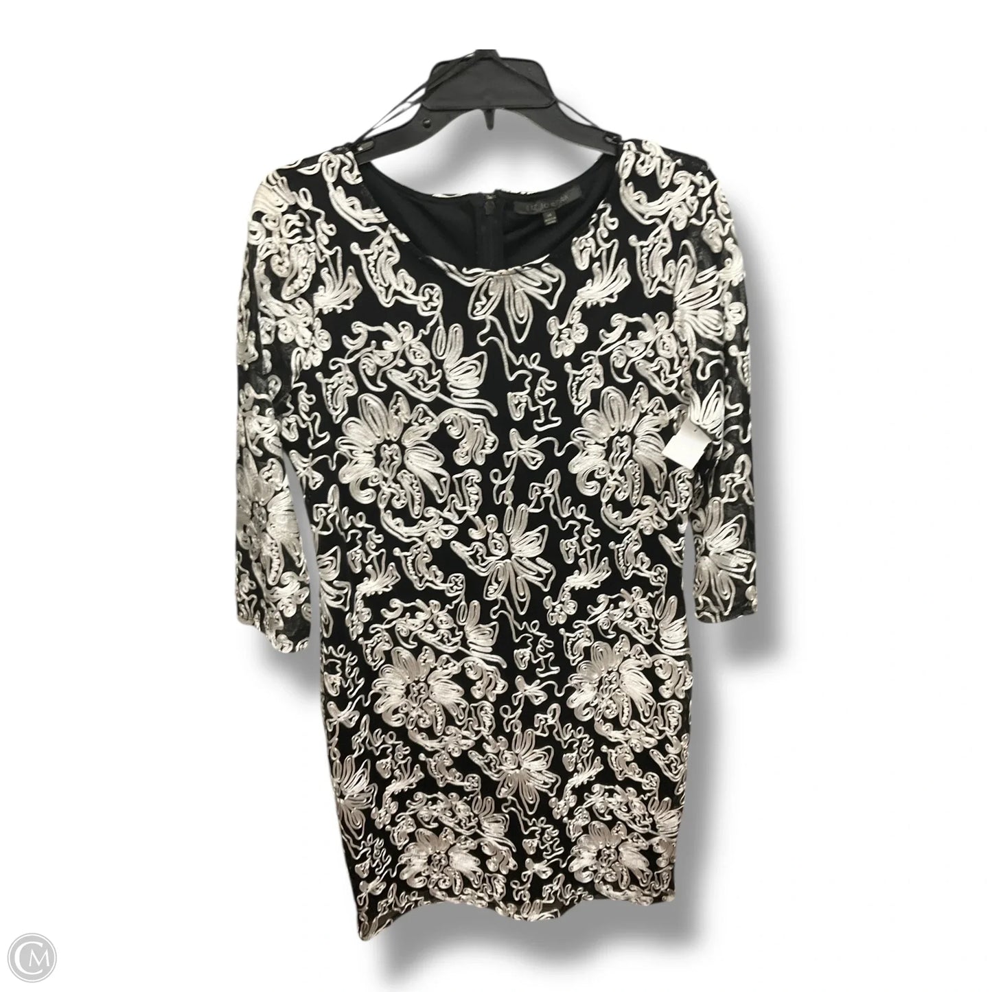 Dress Casual Midi By Clothes Mentor In Black & White, Size: L