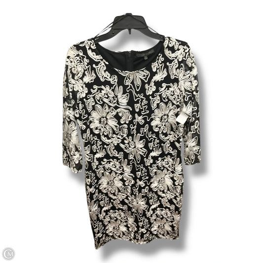 Dress Casual Midi By Clothes Mentor In Black & White, Size: L