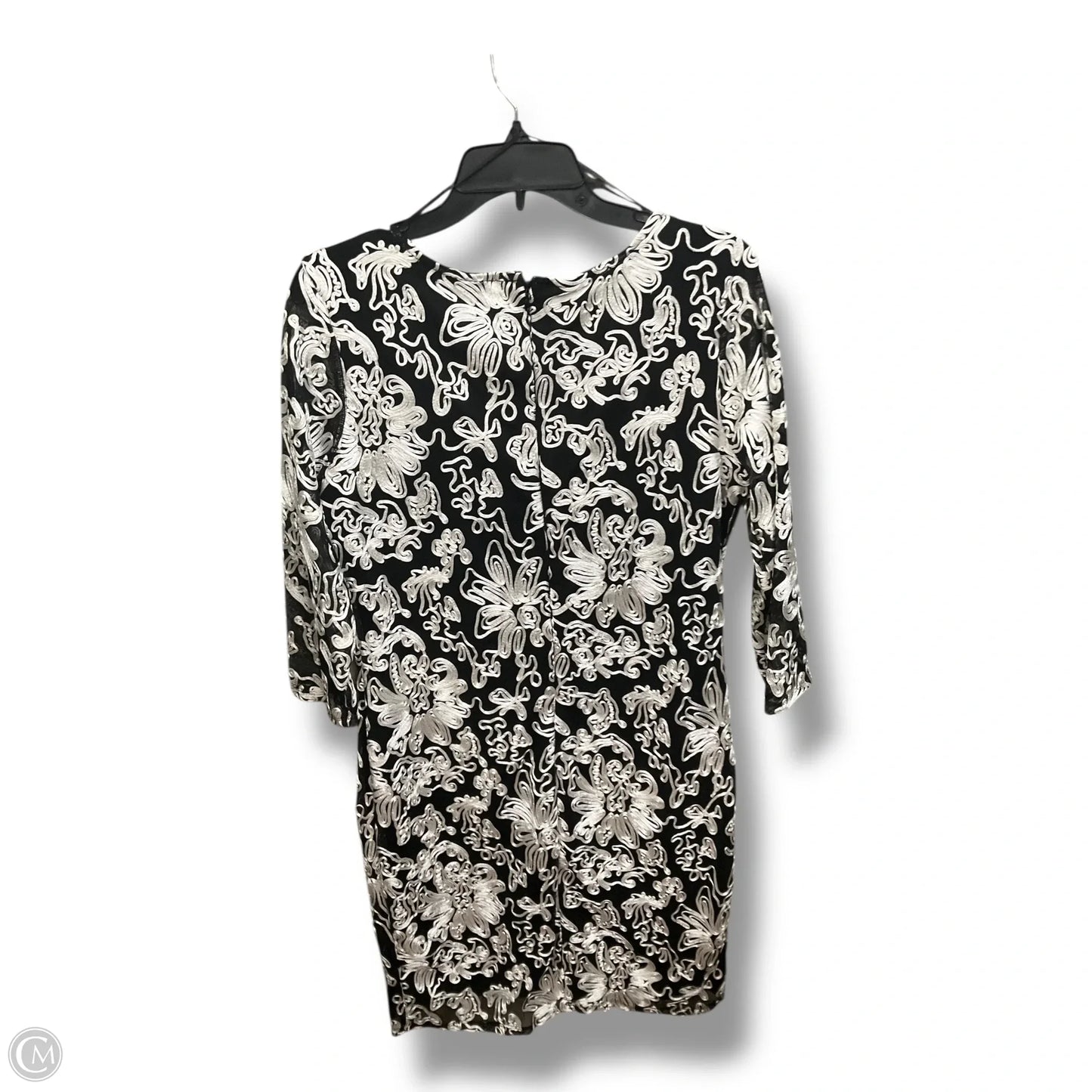 Dress Casual Midi By Clothes Mentor In Black & White, Size: L