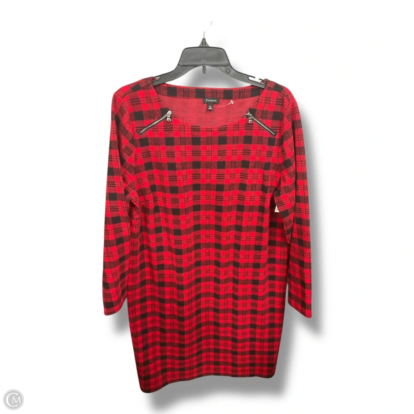 Dress Casual Midi By Talbots In Plaid Pattern, Size: Xl