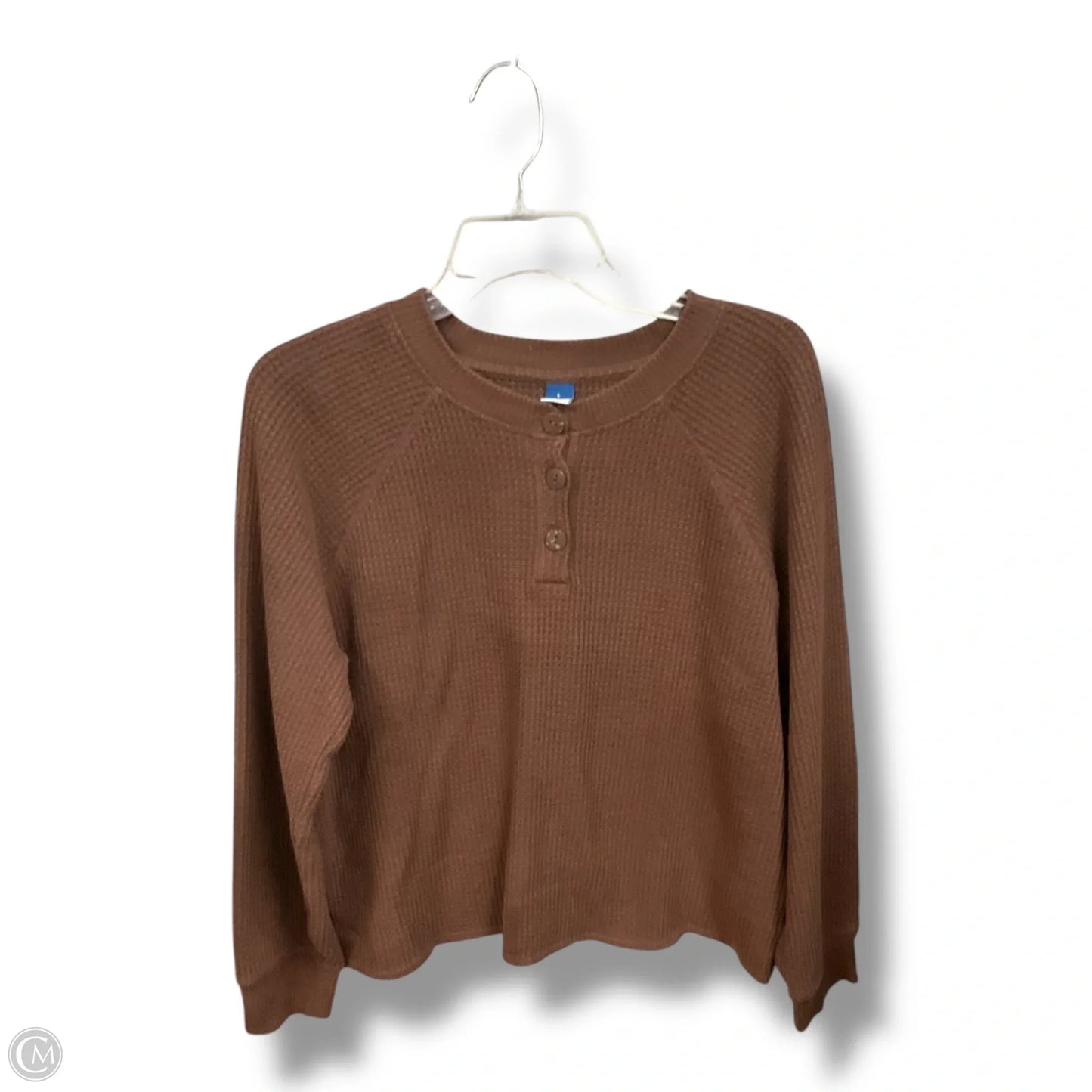 Top Long Sleeve By Old Navy In Brown, Size: L