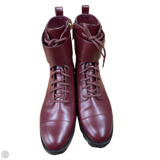 Boots Designer By Michael Kors In Maroon, Size: 8