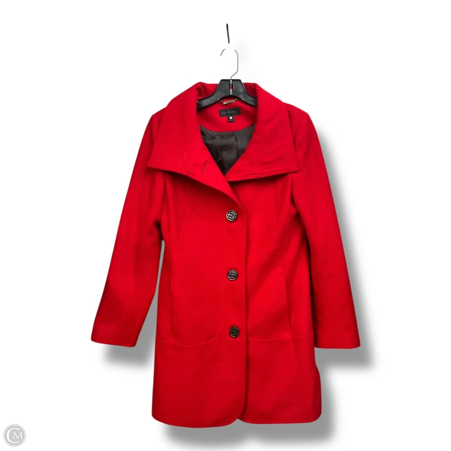 Coat Peacoat By Worthington In Red, Size: M