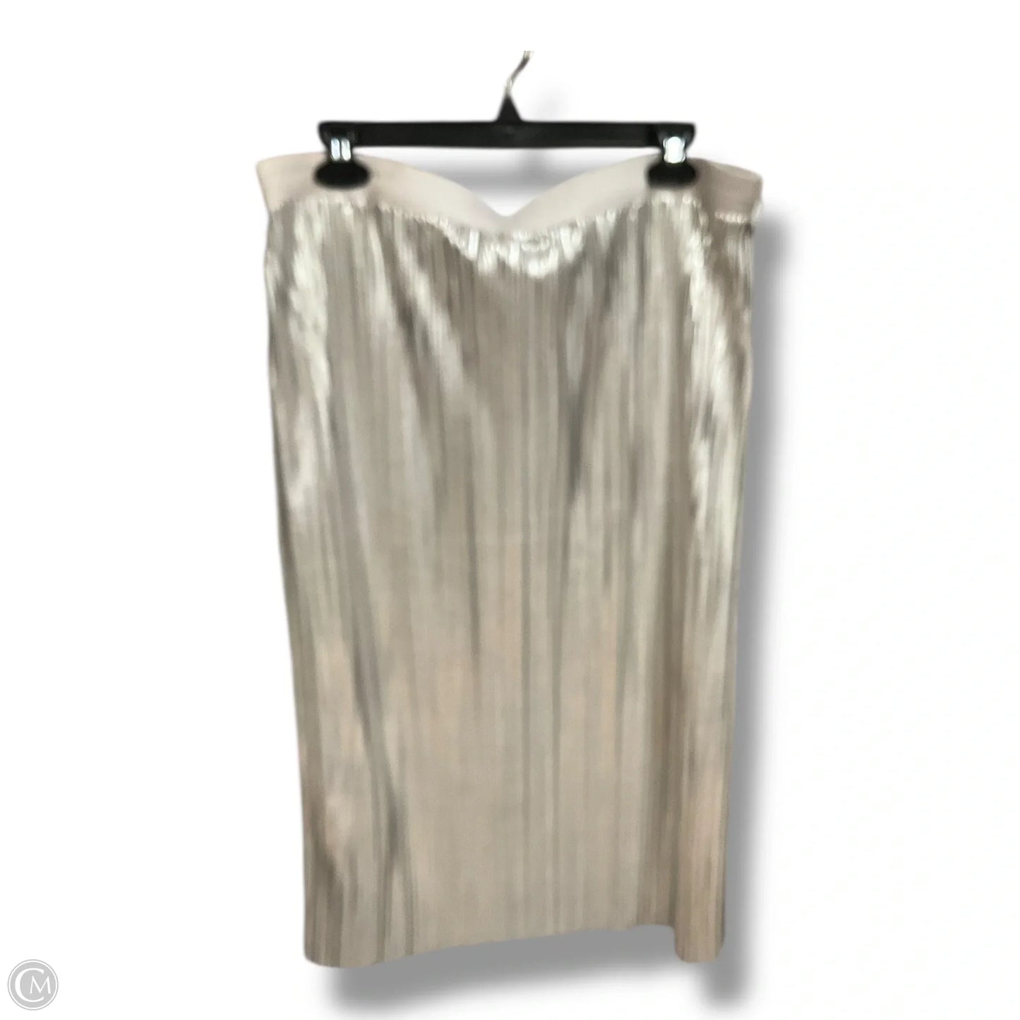 Skirt Midi By Bar Iii In Silver, Size: Xxl