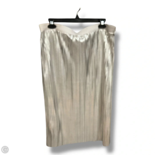 Skirt Midi By Bar Iii In Silver, Size: Xxl