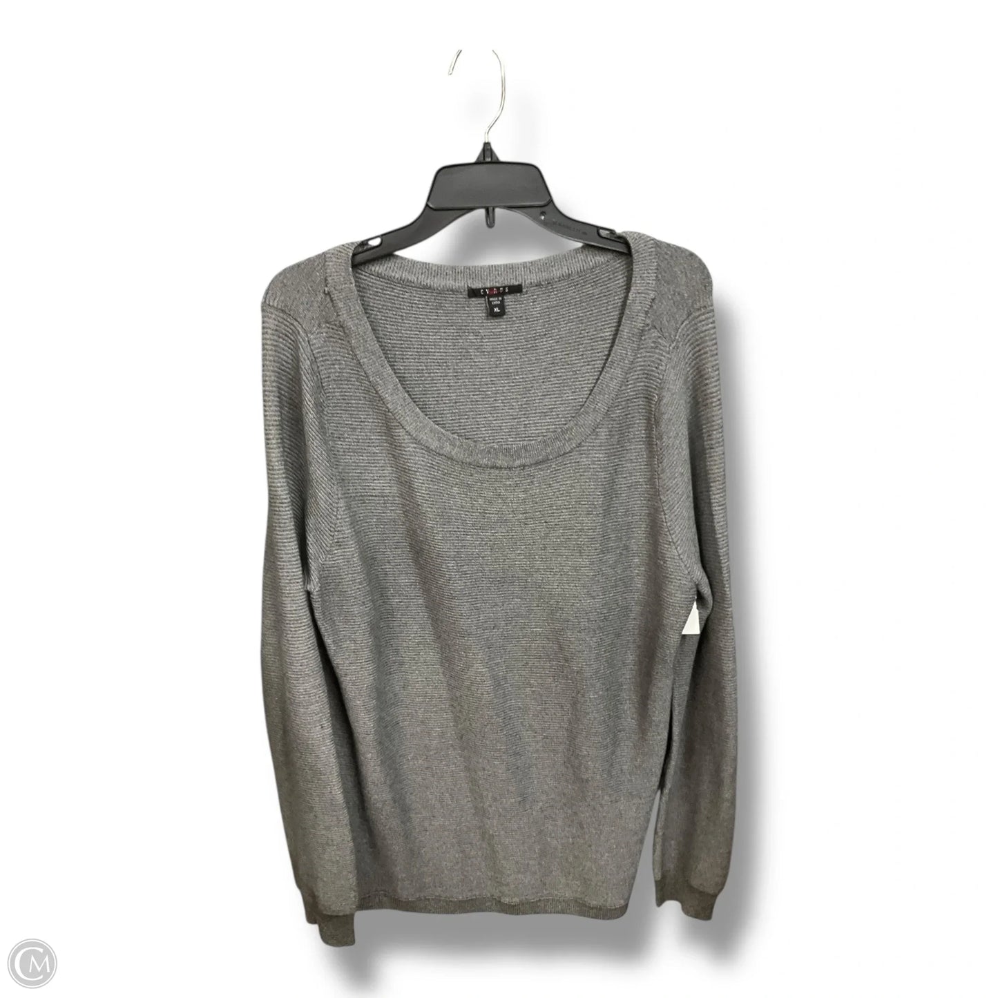 Top Long Sleeve Basic By Cyrus In Grey, Size: Xl